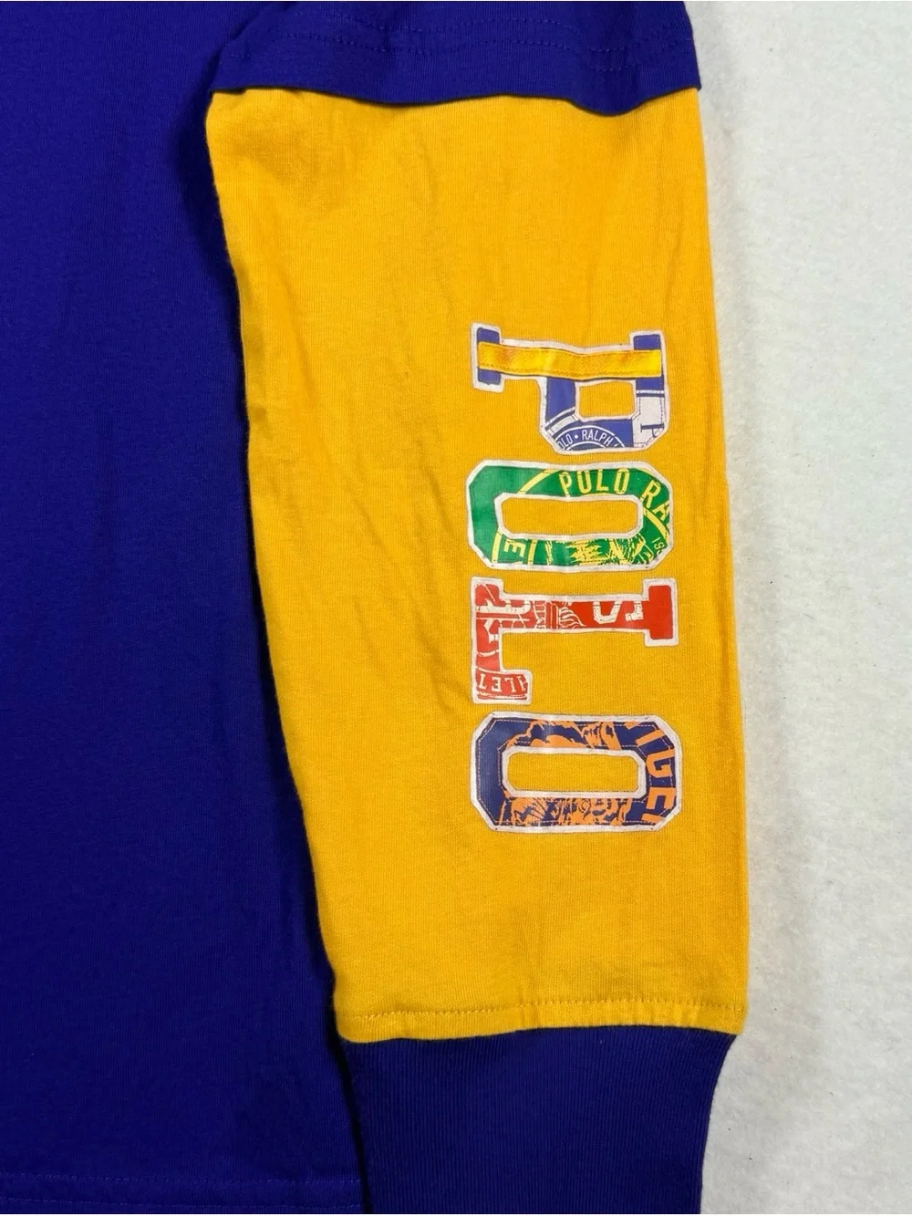 Polo Ralph Lauren Hooded Long Sleeve Colorblock Tee Youth M